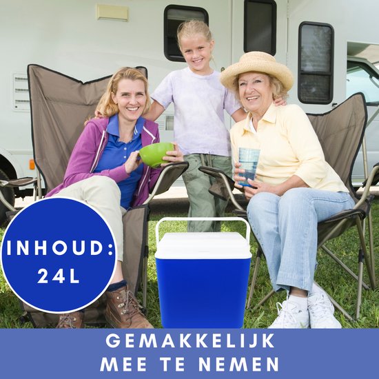 Glacière Thermo Électrique Niceey - 24 L - Refroidit et Chauffe - Bleu 