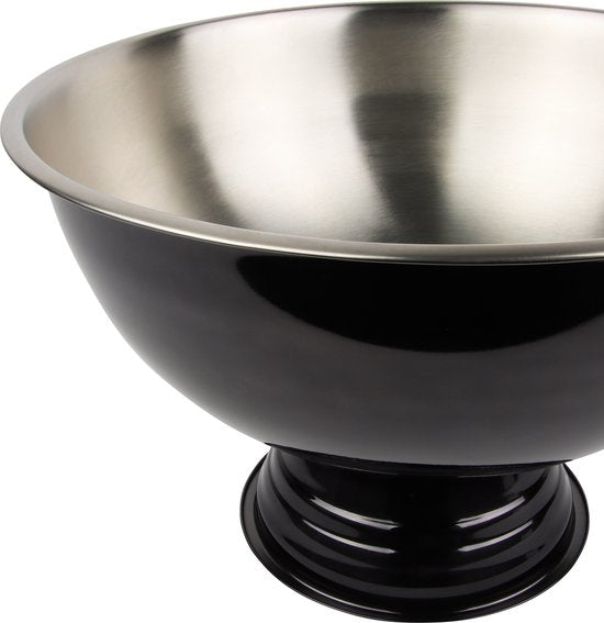 Niceey Champagneschaal - Champagnekoeler - Ijsemmer - Champagne Emmer - Champagne Bowl - RVS - Zwart