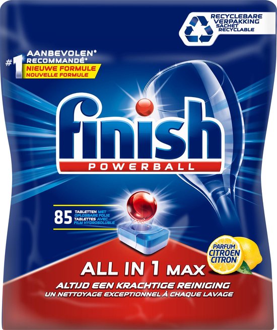Tablettes Finish Powerball All in 1 Max pour lave-vaisselle Citroën - 170 tablettes - Pack annuel - Pack économique