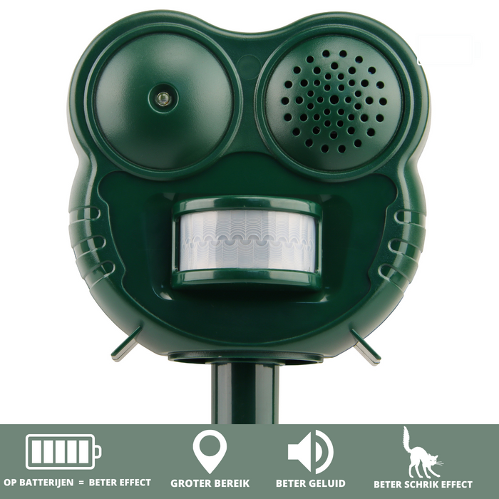 Répulsif à ultrasons pour chats Niceey - Fonctionne sur batterie - Vert