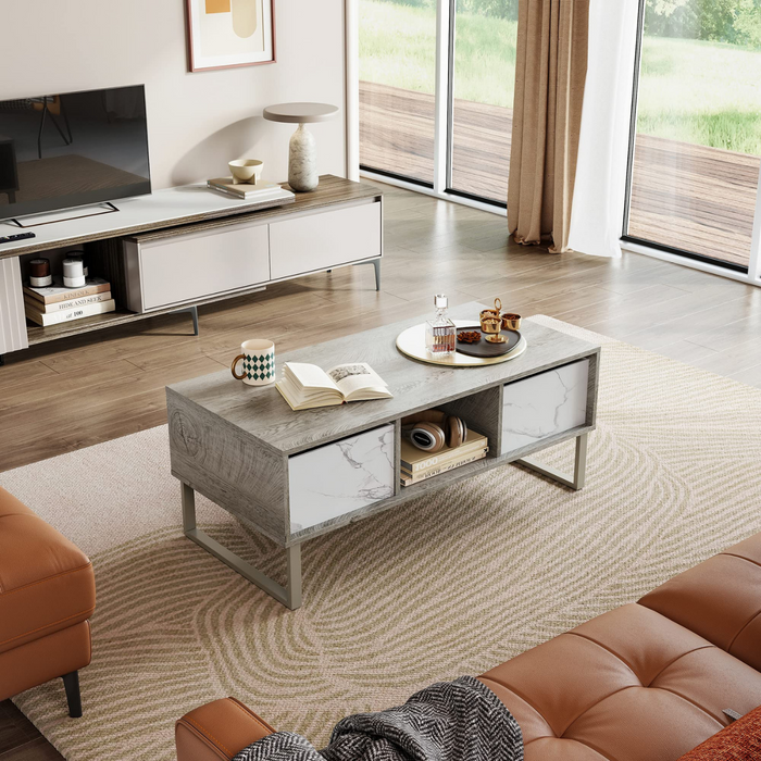 Table basse Niceey - Table basse - Aspect marbre