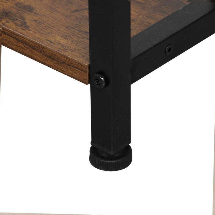 Porte-serviettes Niceey - 3 bras avec étagère de rangement - Métal et bois - Noir