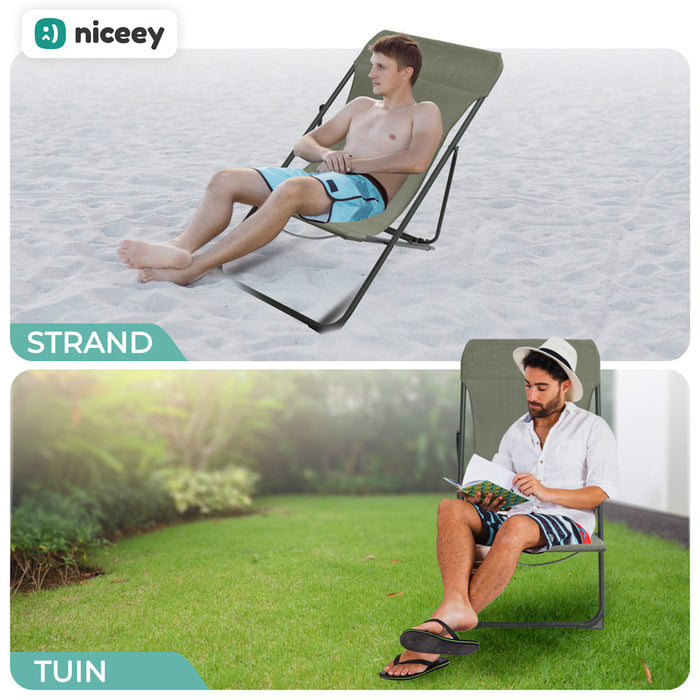 Niceey Lounger - Chaise de jardin - Vert