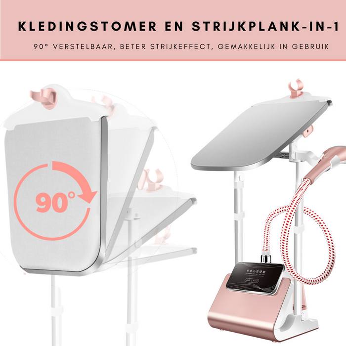 Défroisseur Niceey - 1800W - avec planche à repasser - Rose