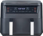 Niceey Dubbele Airfryer XXL - Twee Kookvakken - 8.0 Liter - 2460 Watt - Incl. Kookboek - Dual Functie - Zwart