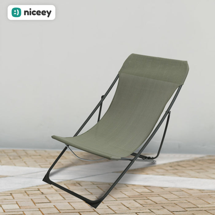 Niceey Lounger - Chaise de jardin - Vert
