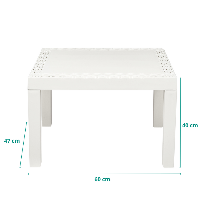 Ensemble de jardin Niceey, 3 pièces, blanc/gris