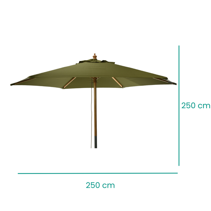 Parasol Niceey - Bois - 250CM - Vert