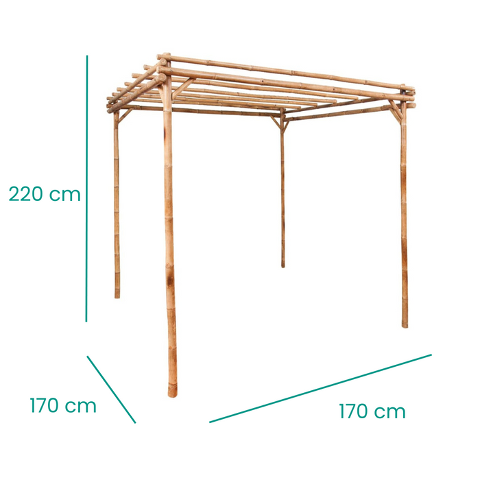 Pergola Niceey - Bambou - 170X170XH220CM