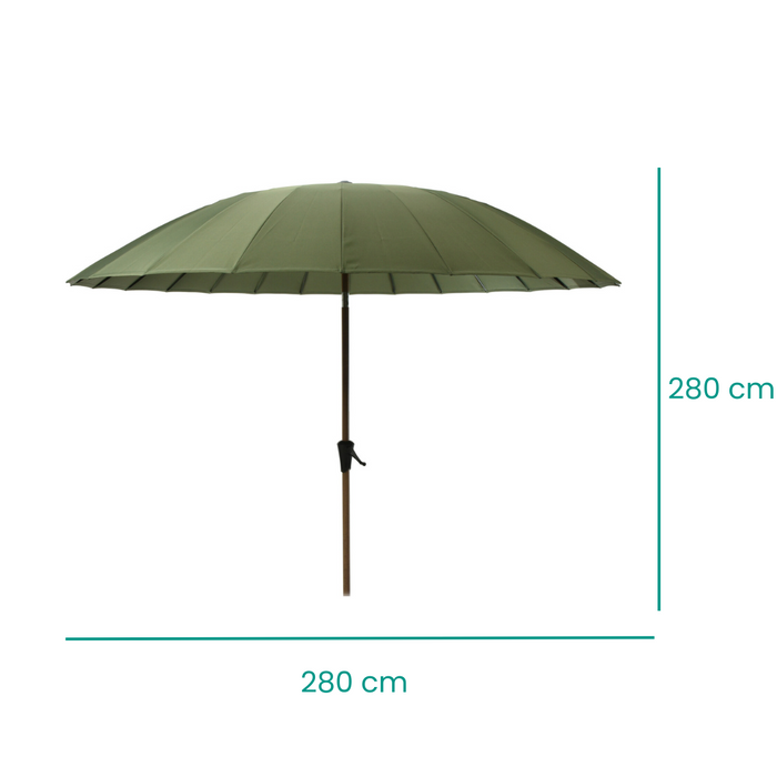 Parasol Niceey Shaghai - Bois - 280CM - Vert