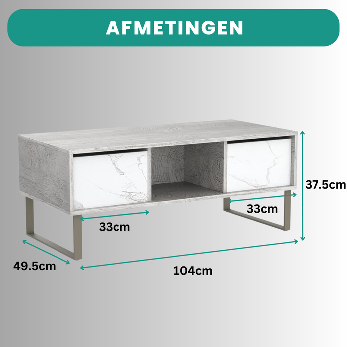 Table basse Niceey - Table basse - Aspect marbre