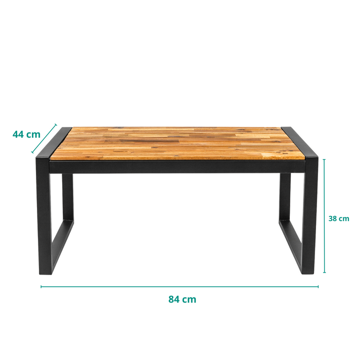 Ensemble de jardin Niceey, 4 pièces, rotin, marron foncé/noir