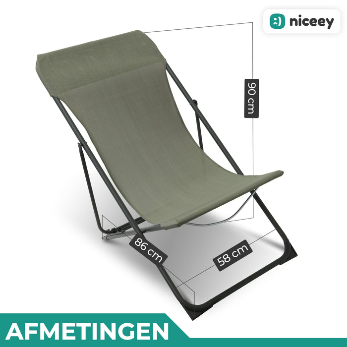 Niceey Lounger - Chaise de jardin - Vert