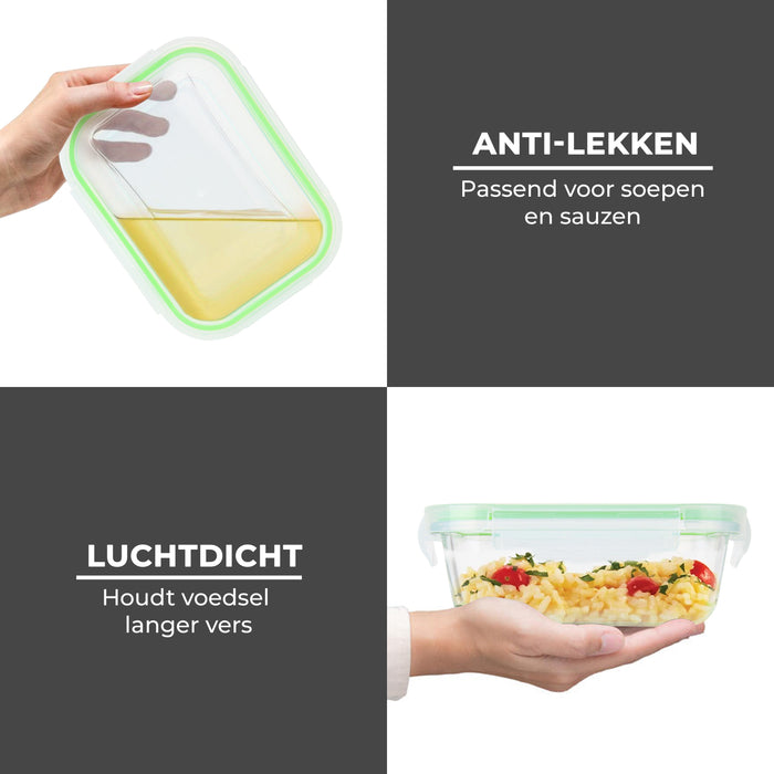 Récipients de préparation de repas Niceey - Ensemble de 4 - Verre