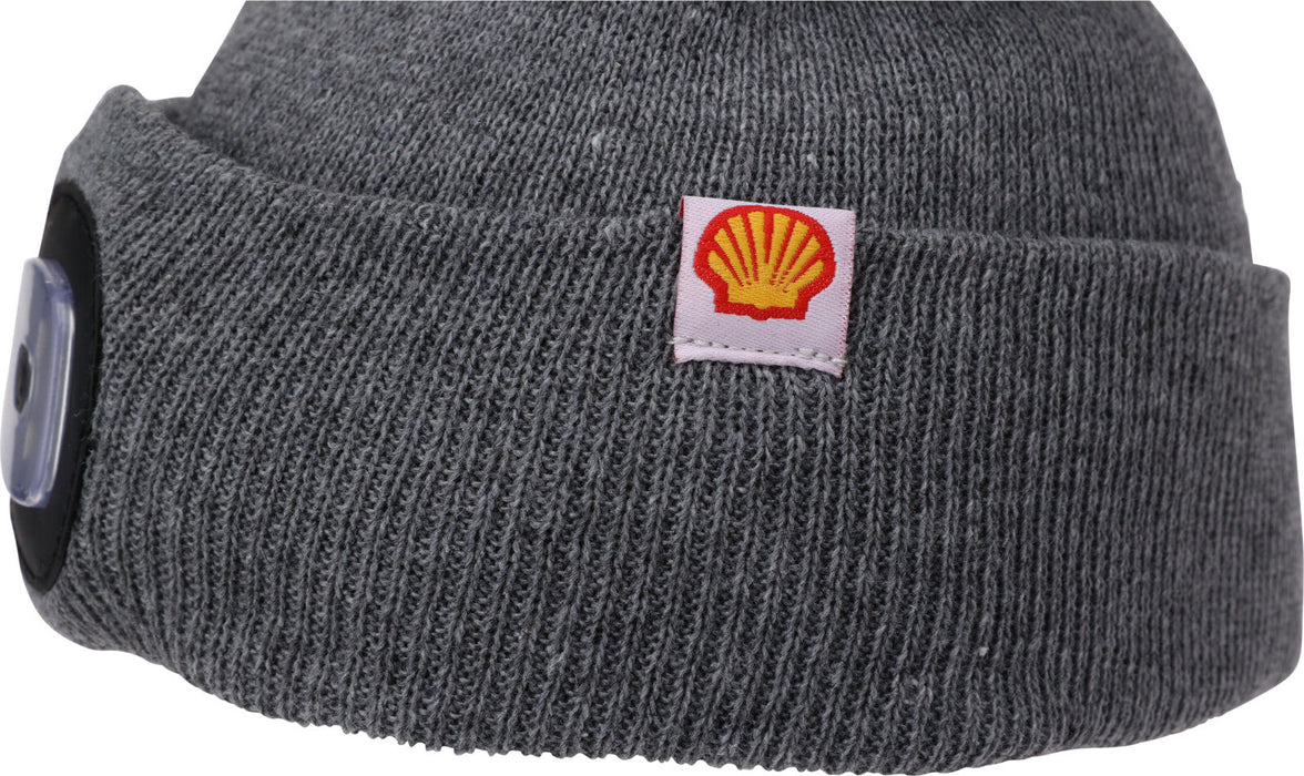 Chapeau Shell avec éclairage LED - Lampe frontale - Gris