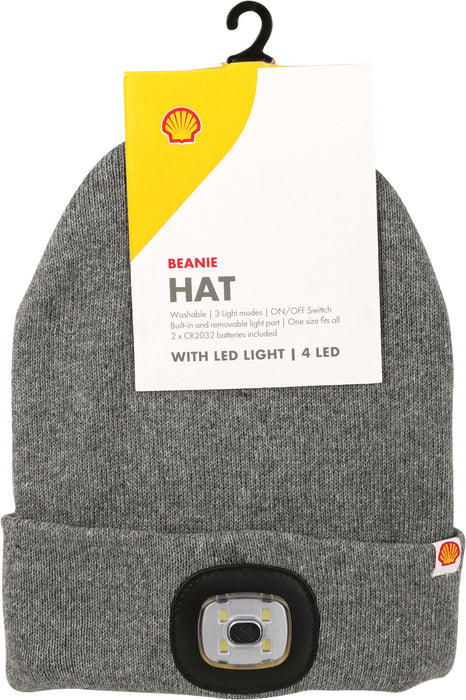 Chapeau Shell avec éclairage LED - Lampe frontale - Gris