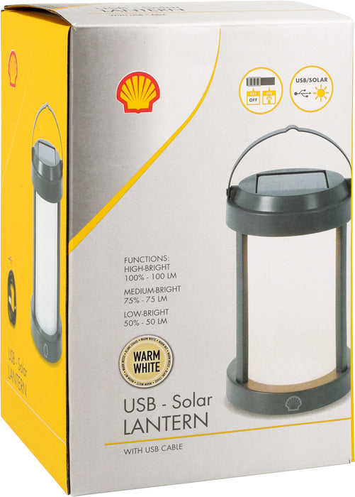 Lampe Solaire Shell Camping - Rechargeable - Lampe de Tente