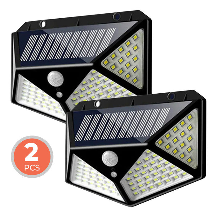 Lampe d'extérieur solaire Niceey - Lot de 2 - 100 LED - Noir