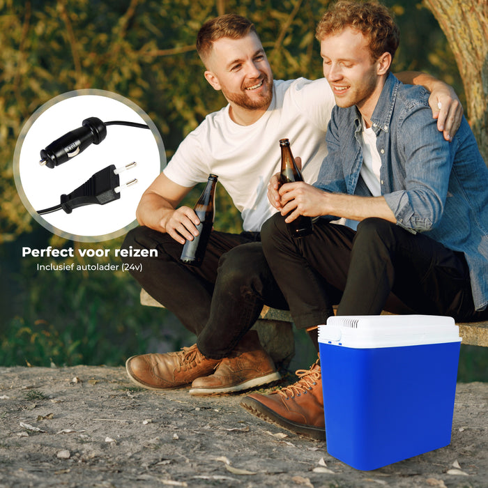 Glacière Thermo Électrique Niceey - 24 L - Refroidit et Chauffe - Bleu 