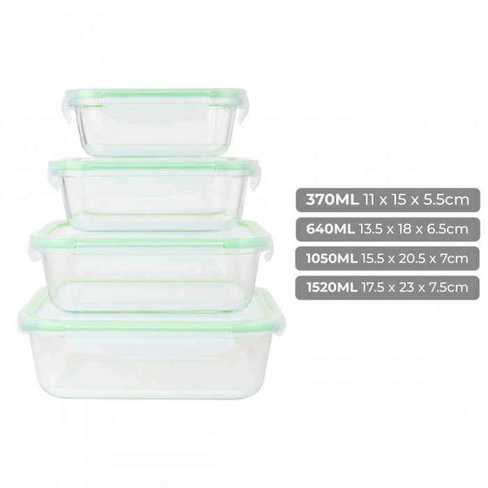 Récipients de préparation de repas Niceey - Ensemble de 4 - Verre