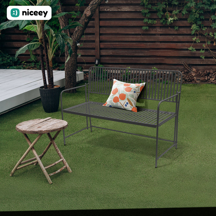 Banc de Jardin Niceey - Pliable - Anthracite