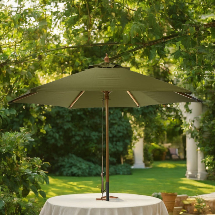 Parasol Niceey - Bois - 250CM - Vert
