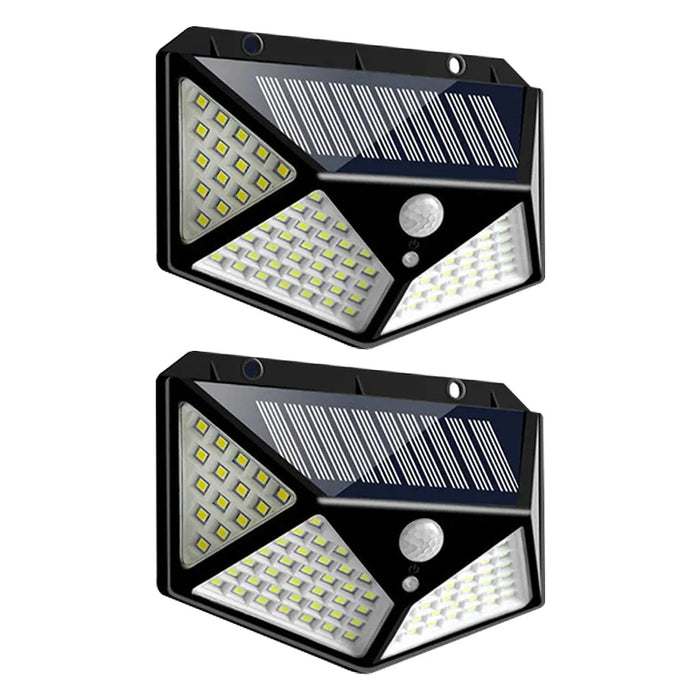 Lampe d'extérieur solaire Niceey - Lot de 2 - 100 LED - Noir