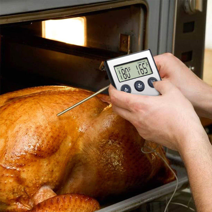 Thermomètre à viande Niceey - Thermomètre pour barbecue - Gris