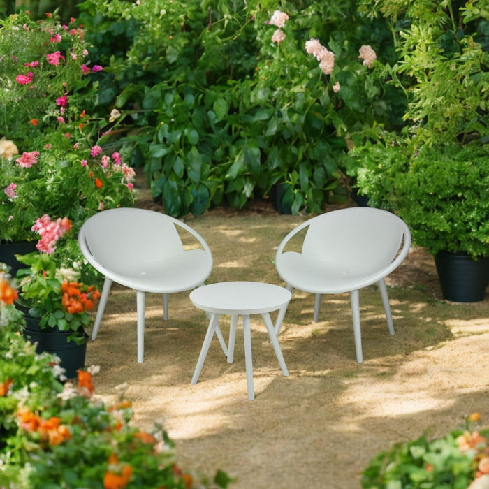 Ensemble de jardin Niceey, 3 pièces, blanc