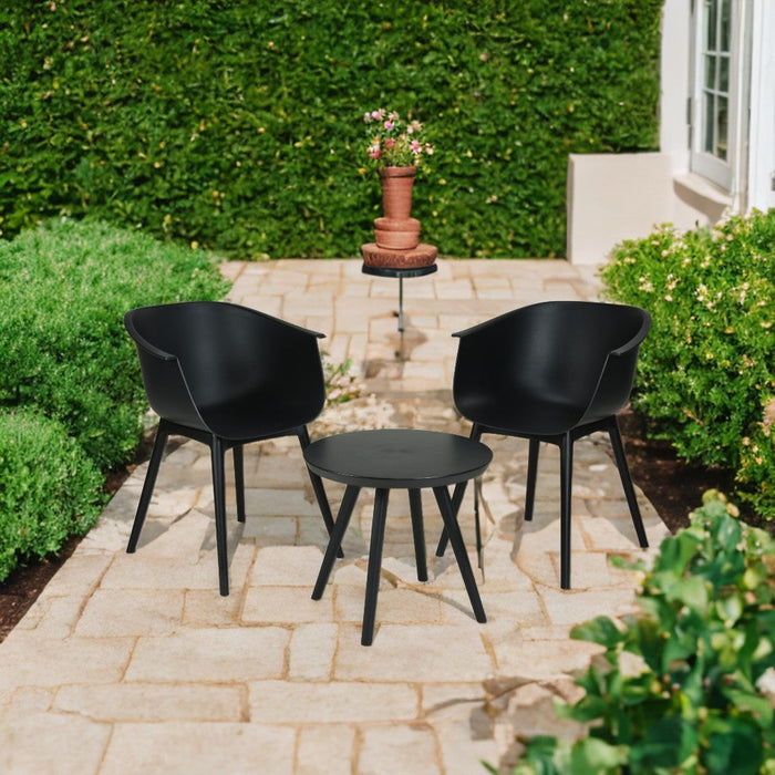 Ensemble de jardin Niceey, 3 pièces, noir