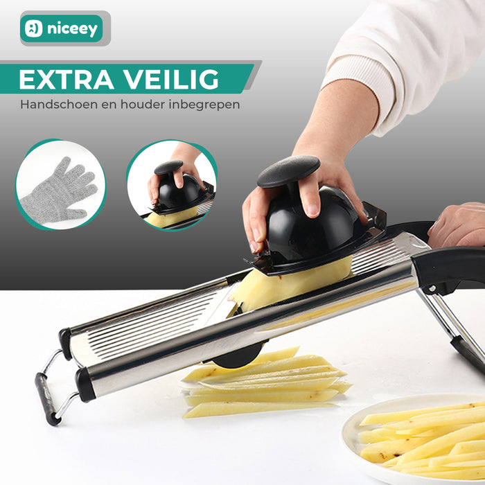 Niceey Mandoline - Coupe-légumes - Acier inoxydable