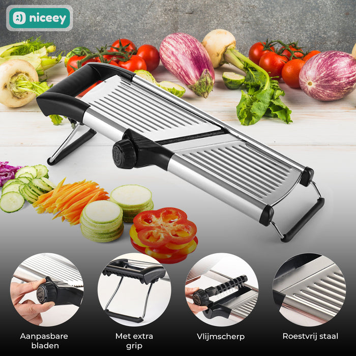 Niceey Mandoline - Coupe-légumes - Acier inoxydable