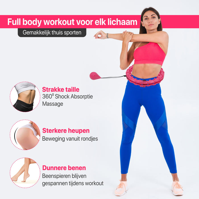 Niceey Fitness Hula Hoop - avec poids - Rose