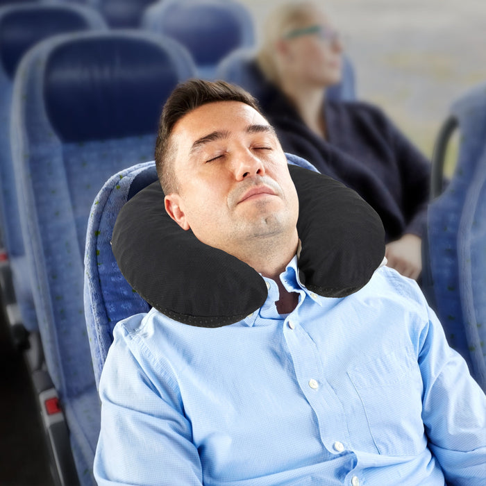 Oreiller de voyage Niceey - Oreiller en gel - Noir