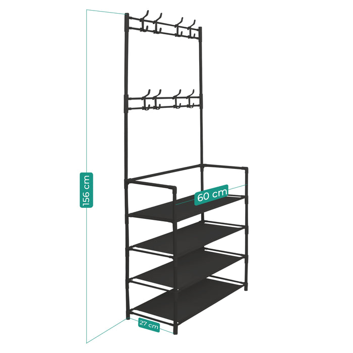 Niceey Armoire rack - Portemanteau - Noir