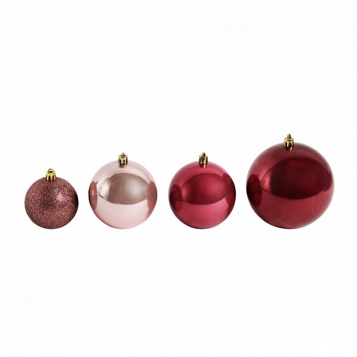 Ensemble de boules de Noël Niceey - 26 pièces - Rose