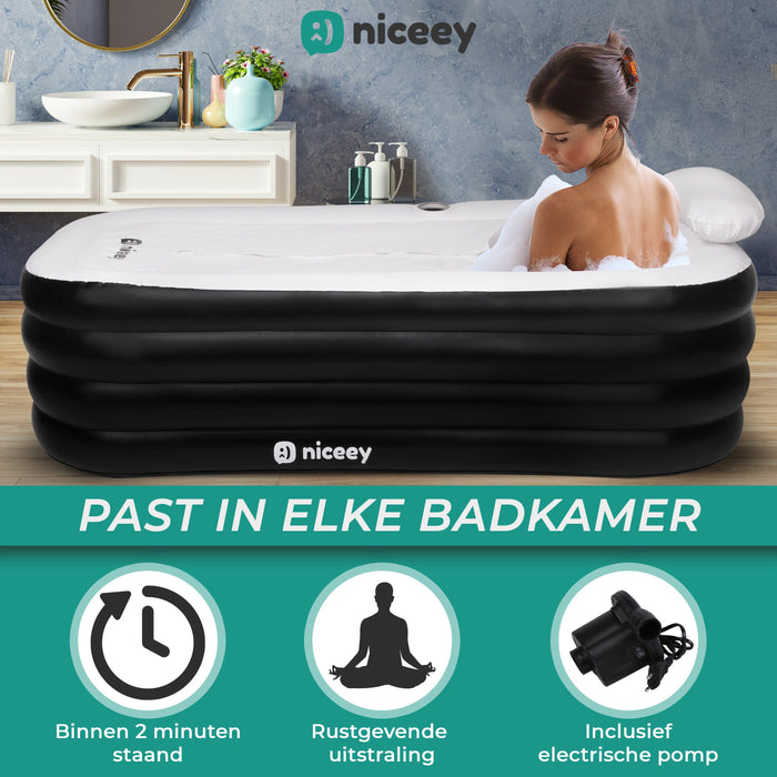 Baignoire gonflable Niceey - Baignoire à hanches - Noir