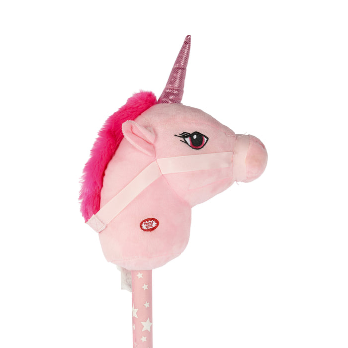 Niceey Hobby Horse - Stokunicorn - Avec Son - 80x15 cm - Rose