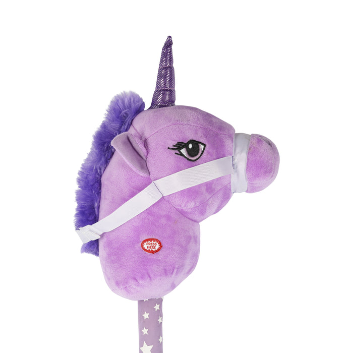 Niceey Hobby Horse - Stokunicorn - Avec Son - 80x15 cm - Violet