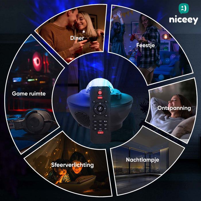 Projecteur Niceey Star - Intensité variable - Noir