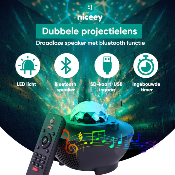 Projecteur Niceey Star - Intensité variable - Noir