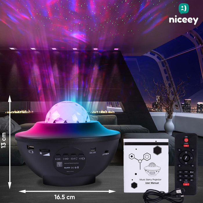 Projecteur Niceey Star - Intensité variable - Noir