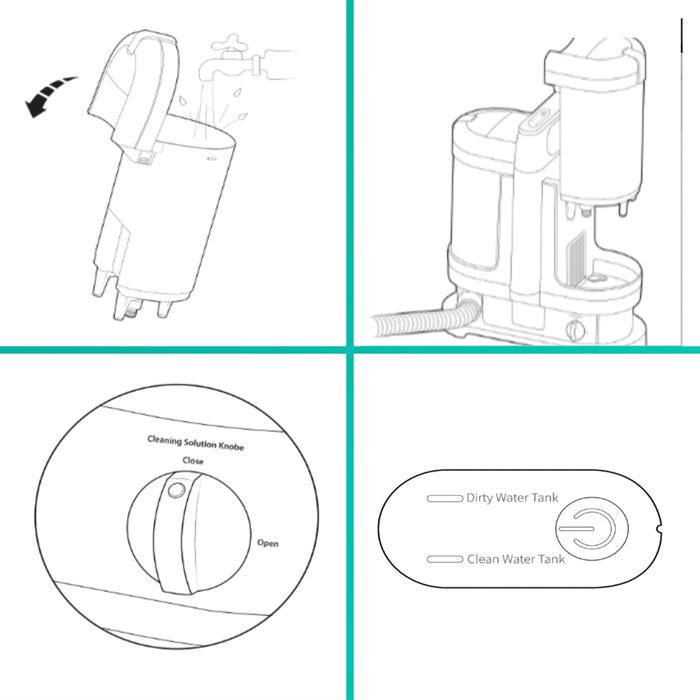 Niceey Stain Cleaner - Puissant et portable - Nettoyant pour tapis - Machine de nettoyage - Blanc
