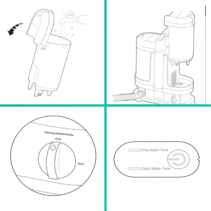 Niceey Stain Cleaner - Puissant et portable - Nettoyant pour tapis - Machine de nettoyage - Blanc