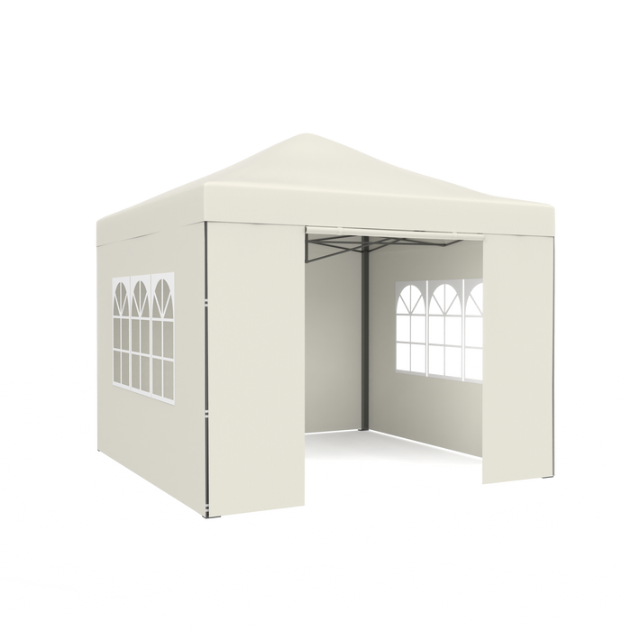 Niceey Partytent - 3x3m - Paviljoen - Opvouwbaar en Waterdicht - Easy Up - Draagtas met Wielen - Beige