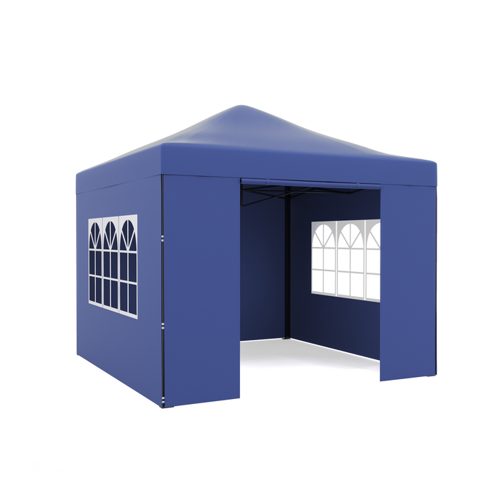 Tente de fête Niceey - 3x3m - Pavillon - Pliable et étanche - Facile à monter - Sac de transport à roulettes - Bleu foncé
