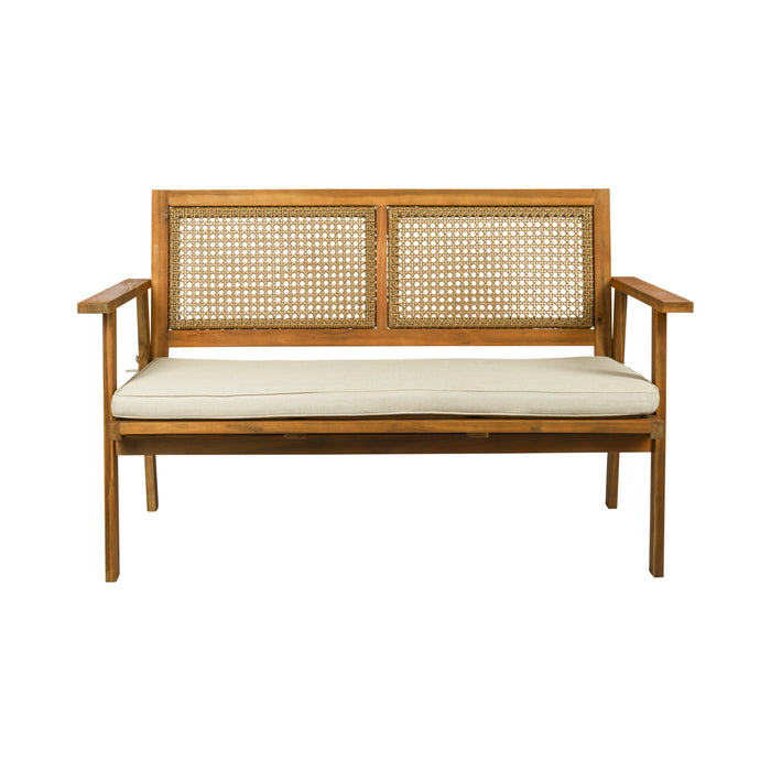 Ensemble de jardin de luxe Niceey - 4 pièces - Coussins inclus - Bois d'acacia