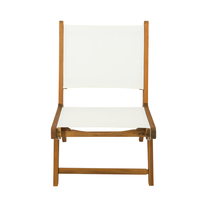 Ensemble de jardin de luxe Niceey - 3 pièces - Bois d'acacia / Blanc