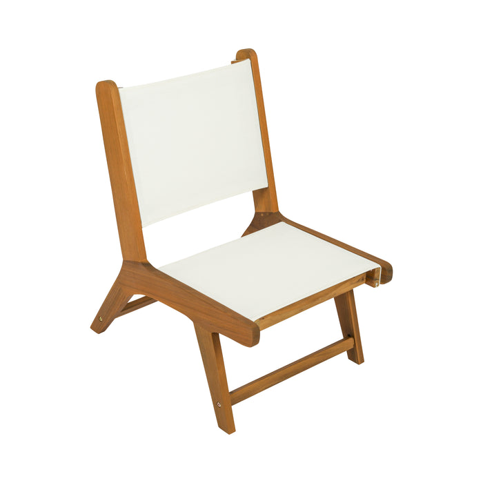 Ensemble de jardin de luxe Niceey - 3 pièces - Bois d'acacia / Blanc