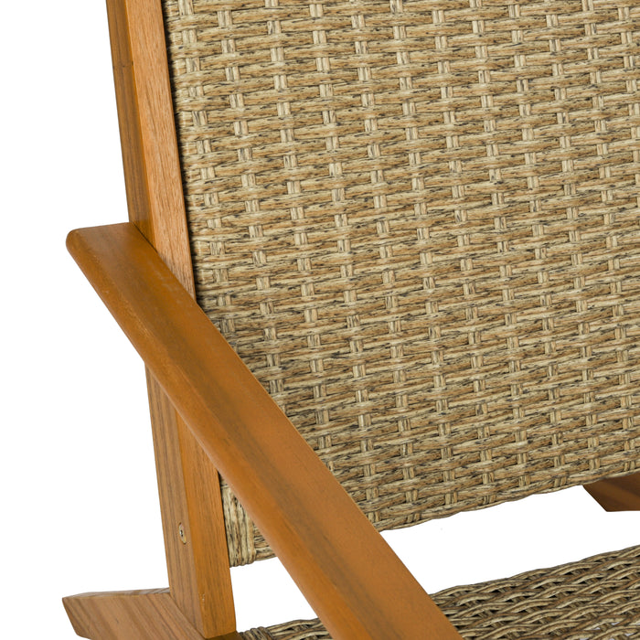 Ensemble de jardin de luxe Niceey, 3 pièces, bois d'acacia